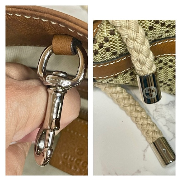 GUCCI Straw Diamante Maui Tote Brown - Picture 15 of 15
